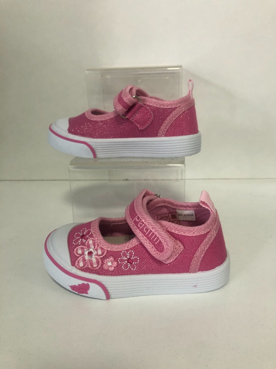 Padini tenisi fete decupati 26-31 Pink cu floricele Fő kép