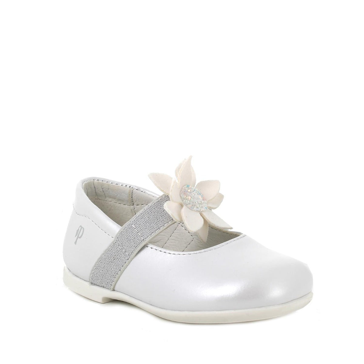 Primigi balerini fetite 20-24 Nappa bianco perlato cu floare Fő kép