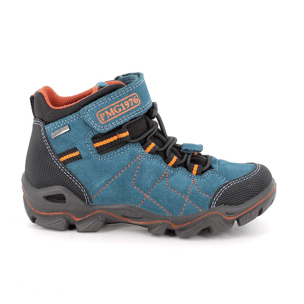 Primigi fiú cipő rugalmas fűzővel GORE-TEX 31-35 Velúr Ottanio/Nero Másodlagos kép