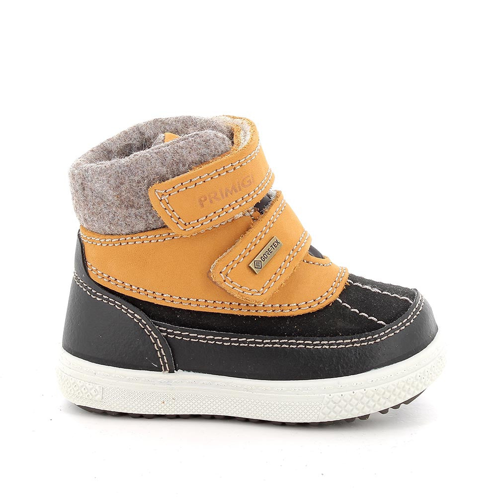 Primigi pantofi baieti GORE-TEX 25-29 Nabuk Gomma Senape/Nero