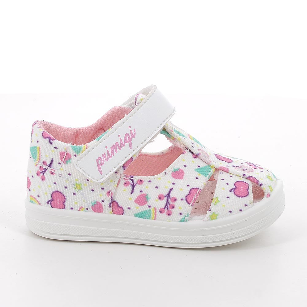 Primigi vászon szandál lányoknak 18-29 Fehér és fukszia