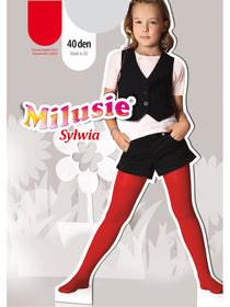 Milusie ciorap cu chilot fete SYLWIA 40 DEN 2-13 ani White