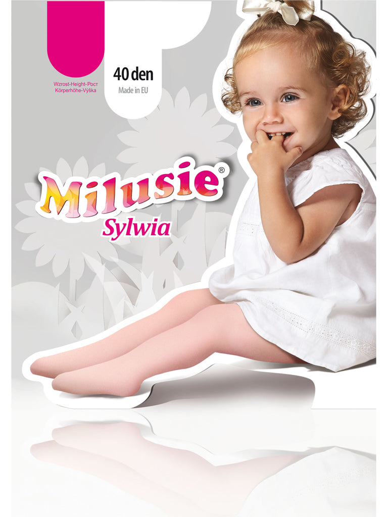 Milusie ciorap cu chilot fete SYLWIA 40 DEN 0-9 luni Roz
