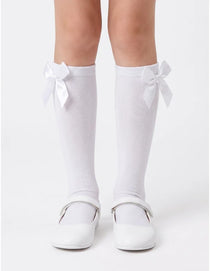 Milusie sosete fete 3/4 cu fundita 2-12 ani White