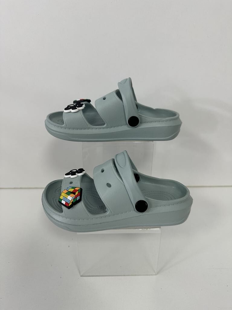 Super Cool papuci baieti 24-35, Blue cu cub Rubik