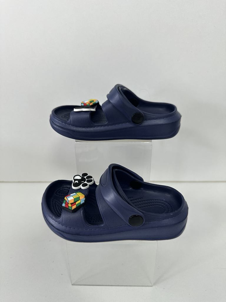 Super Cool papuci baieti 18-23 D.Blue cu cub Rubik