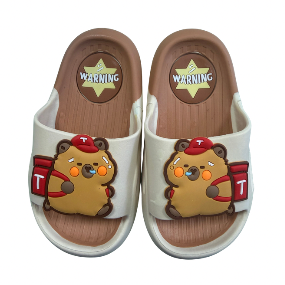 Super Cool gyerek papucs 24-29 Bézs macis - 1 pár Másodlagos kép