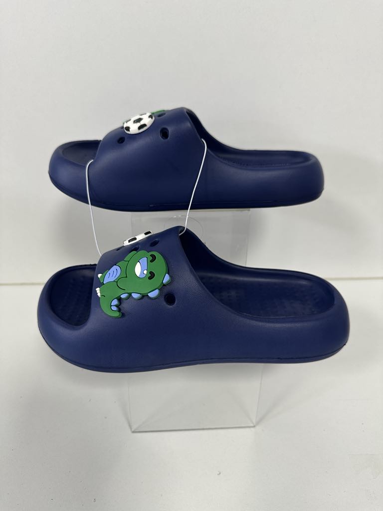 Super Cool papuci baieti 24-35, Dark blue cu dino si minge Fő kép