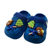 Super Cool fiú klumpa papucs 18-29, kék, maci mintával