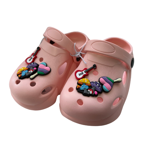 Super Cool lány klumpa 24-29 Pink szívvel, gombával, gitárral Fő kép