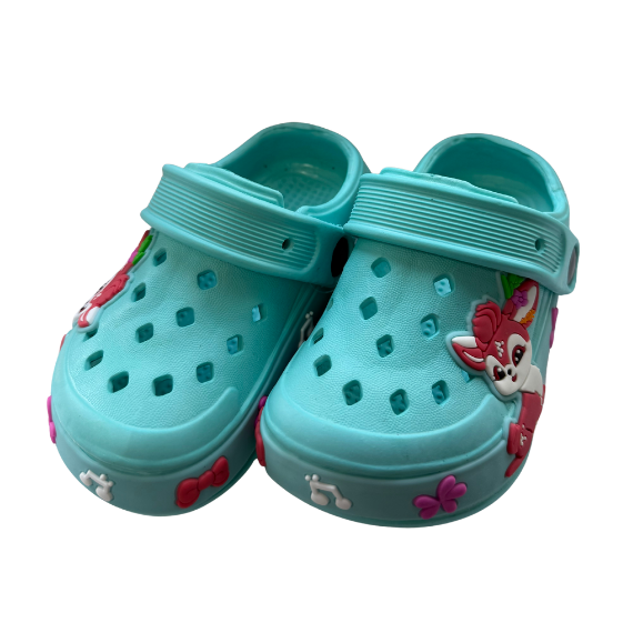Super Cool papucs lányoknak, klumpa típusú 24-35 Aqua, rókás Fő kép