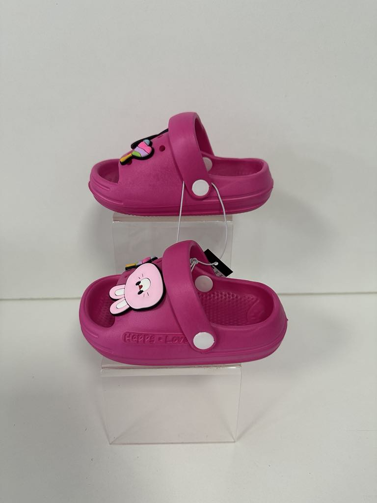 Super Cool papuci fetite 18-23, Fuscia cu iepuras