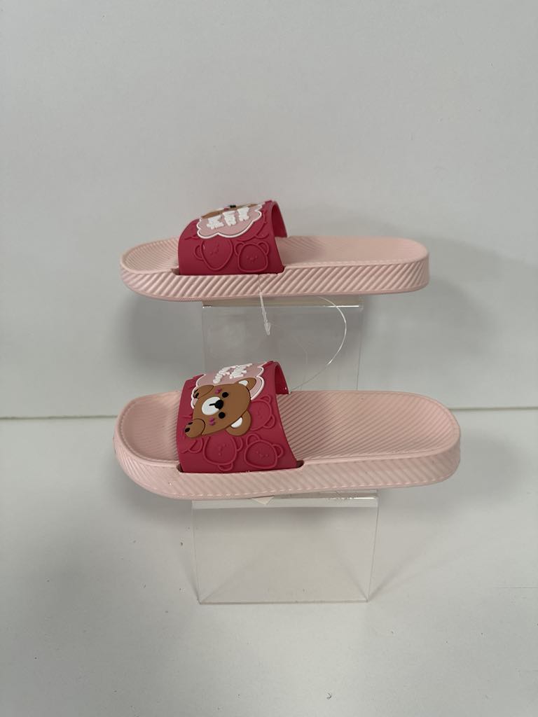 Super Cool papuci fetite 24-35, Fuschia&Pink cu ursulet Fő kép