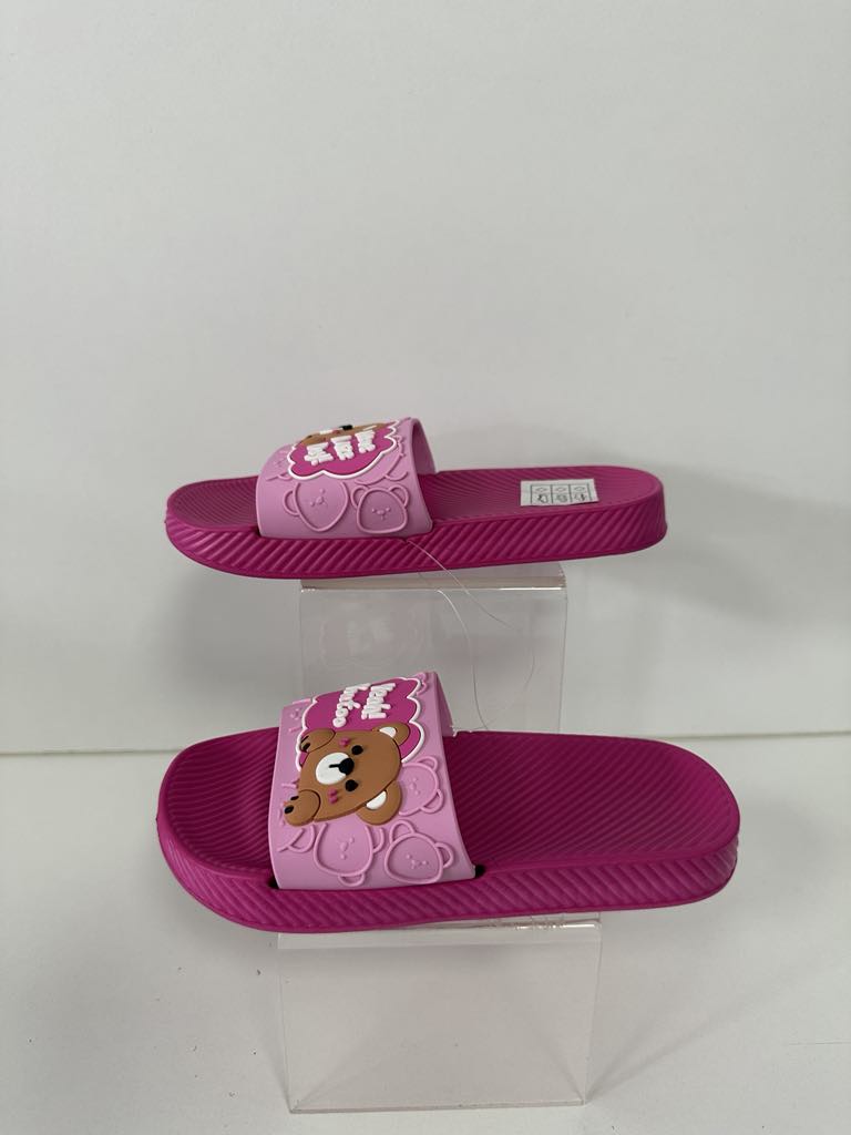 Super Cool papuci fetite 24-35, Meat Meal&Bright Pink cu ursulet Fő kép