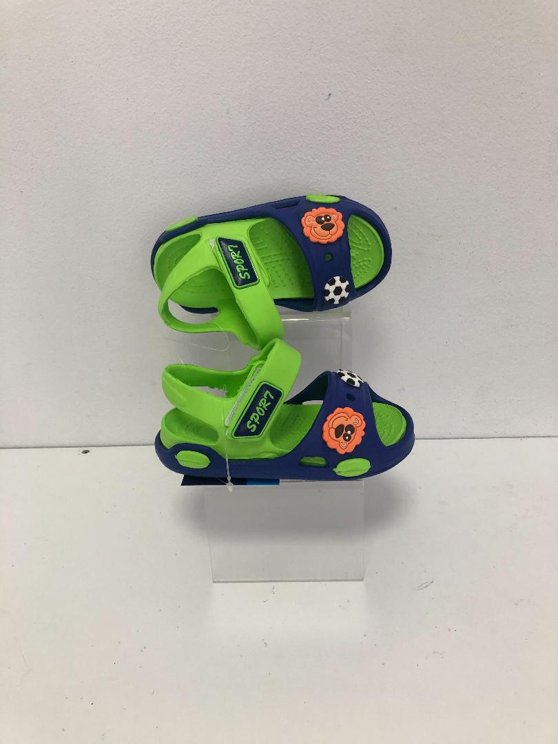 Super Cool sandale baieti din cauciuc 24-29, Blue-Green 5271 Fő kép