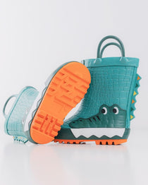 Wink cizme baieti de cauciuc 22-27 Green Aligator 