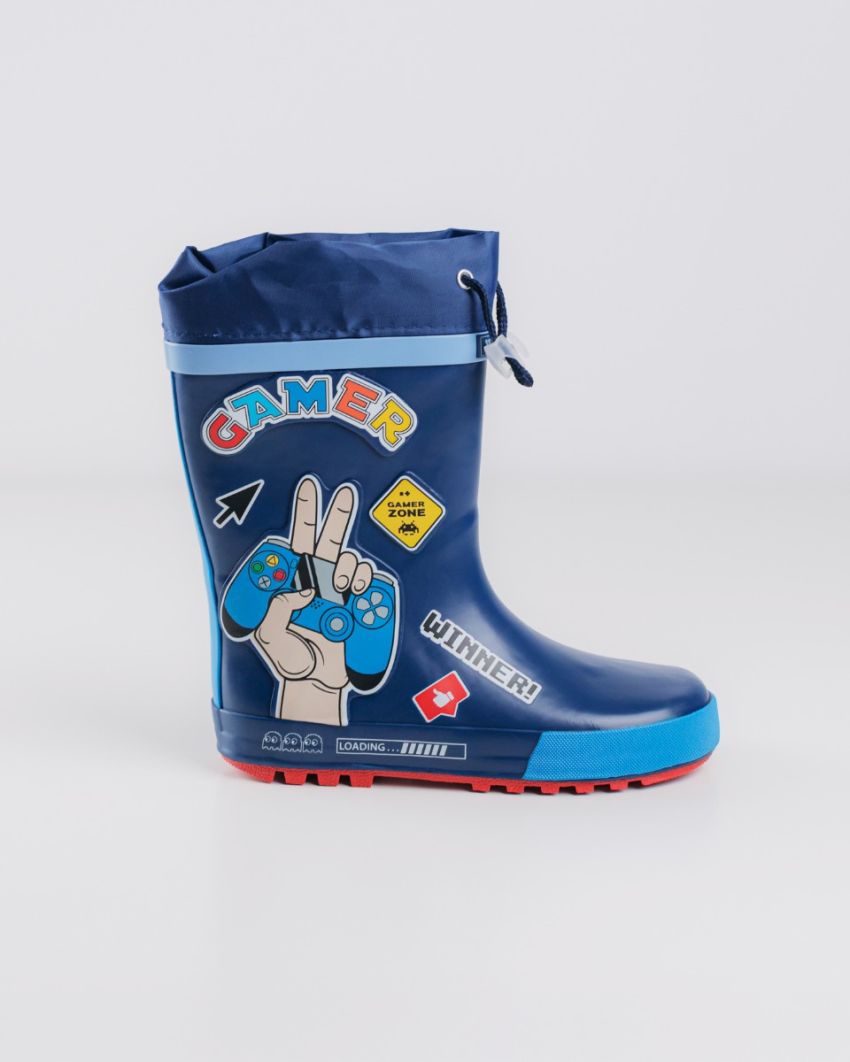 Wink gumicsizma fiúknak 28-35 Navy Gamer Zone Másodlagos kép
