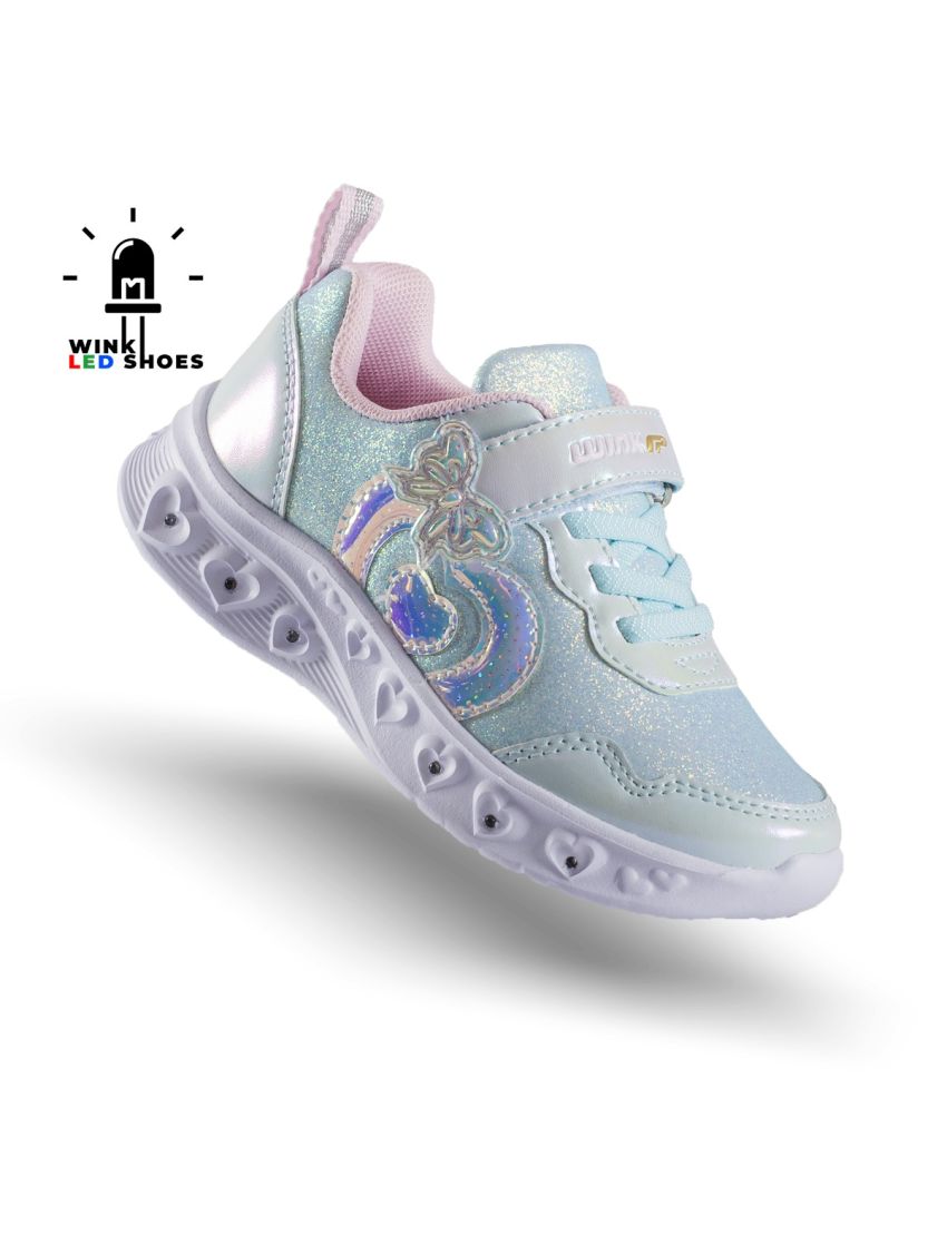 Wink pantofi fete sport cu LED 23-35, Blue sidefat Fő kép